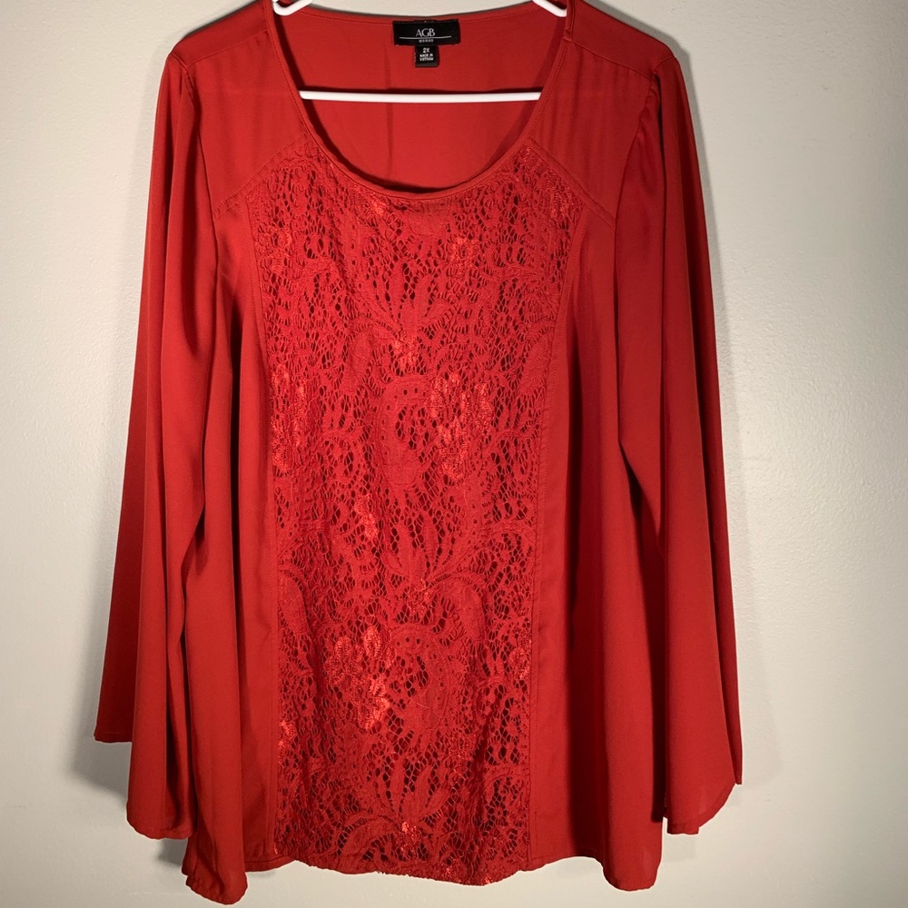 NWOT AGB Woman long sleeved blouse